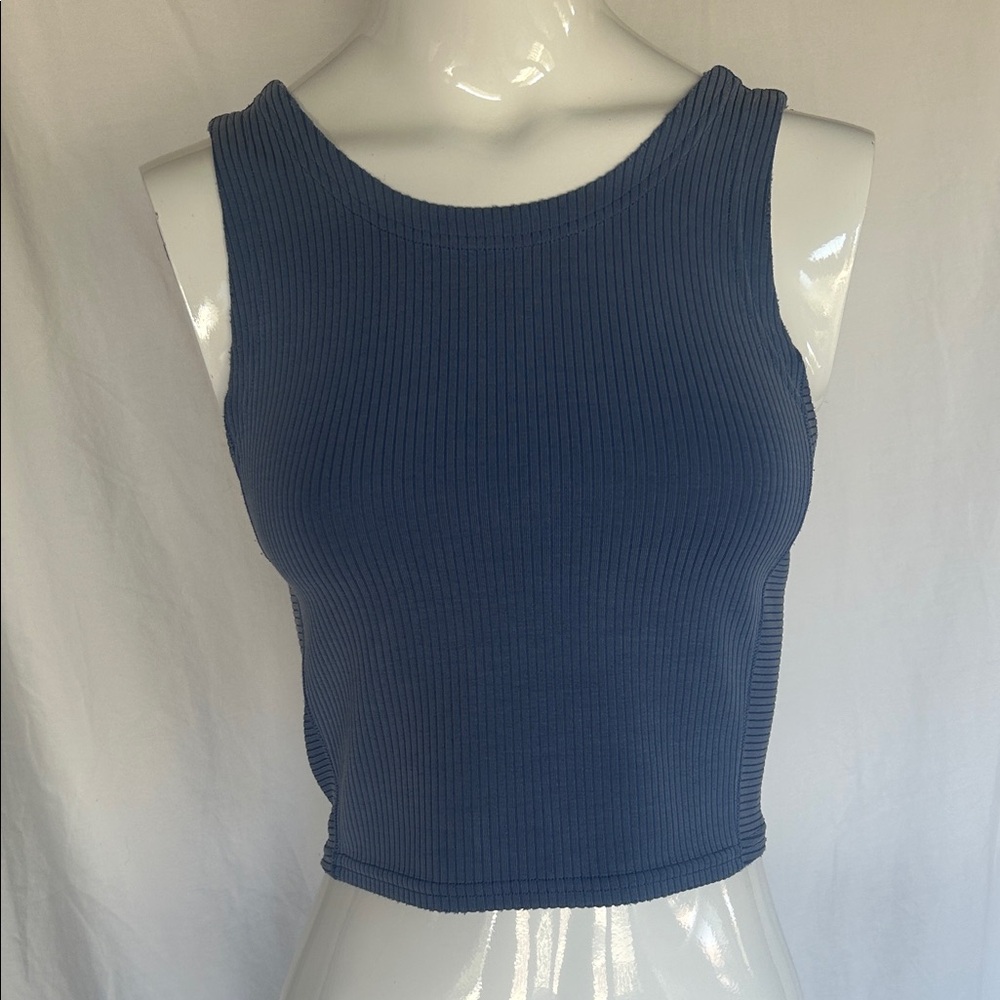 lululemon athletica Blue Ribbed Tank Top